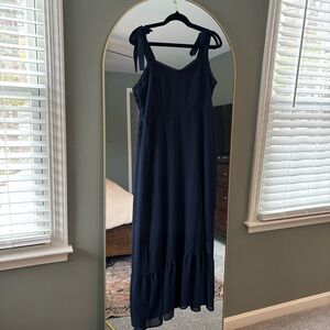 Bohme Navy Blue Tie Strap Dress